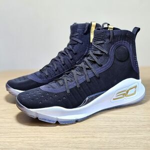 Under Armour Curry 4 'More Dimes' Women's Shoes 9.5 1298306-001 Black Gold White